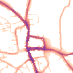 Daytime road noise heatmap for RG9 2BP
