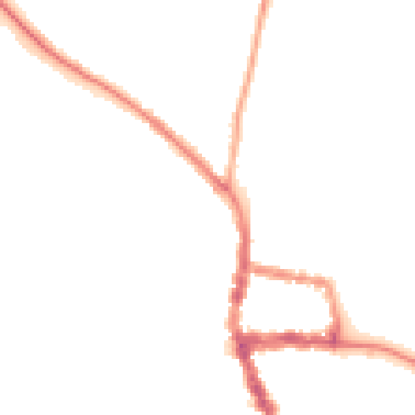 Night-time road noise heatmap for RG9 2DJ