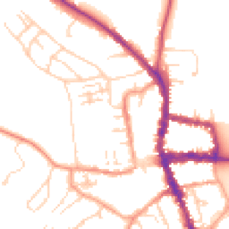 Daytime road noise heatmap for RG9 2DP