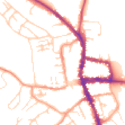 Daytime road noise heatmap for RG9 2DW