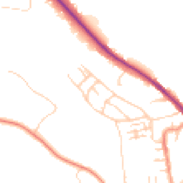 Daytime road noise heatmap for RG9 2ET