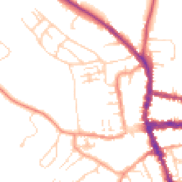 Daytime road noise heatmap for RG9 2FB