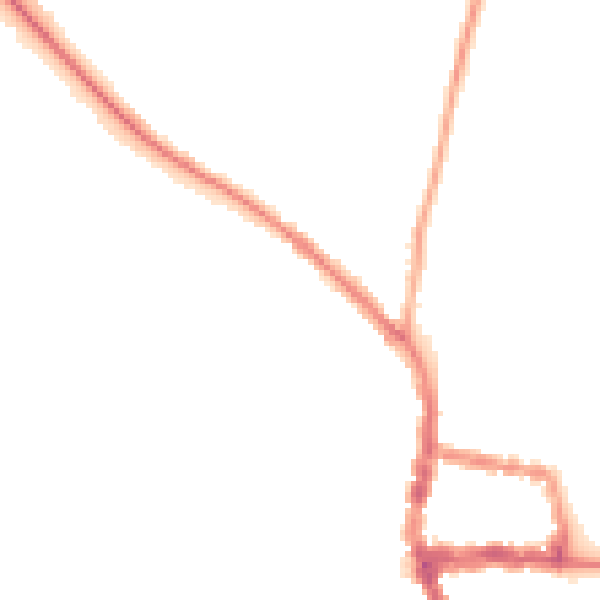Night-time road noise heatmap for RG9 2LD