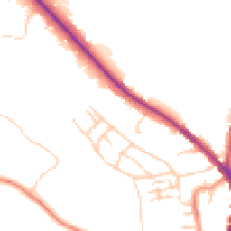 Daytime road noise heatmap for RG9 2LE
