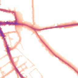 Daytime road noise heatmap for RG9 2LX