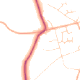 Daytime road noise heatmap for RG9 3JN