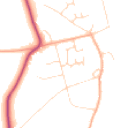 Daytime road noise heatmap for RG9 3JU