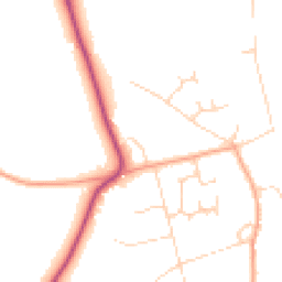 Daytime road noise heatmap for RG9 3JW