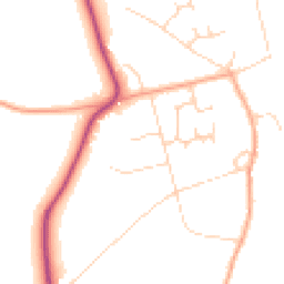 Daytime road noise heatmap for RG9 3JZ