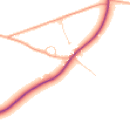 Daytime road noise heatmap for RG9 4BY