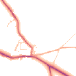 Daytime road noise heatmap for RG9 5AU