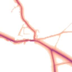 Daytime road noise heatmap for RG9 5BA