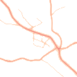 Daytime road noise heatmap for RG9 5RG