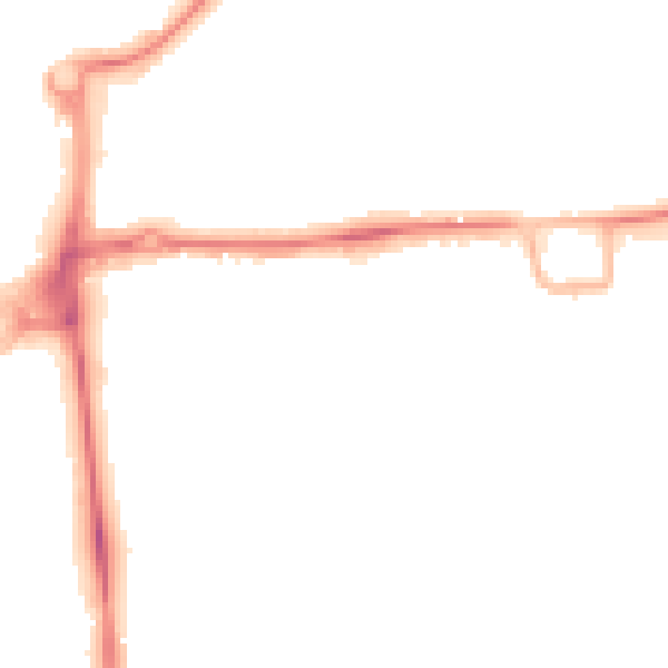 Night-time road noise heatmap for RH10 1AE