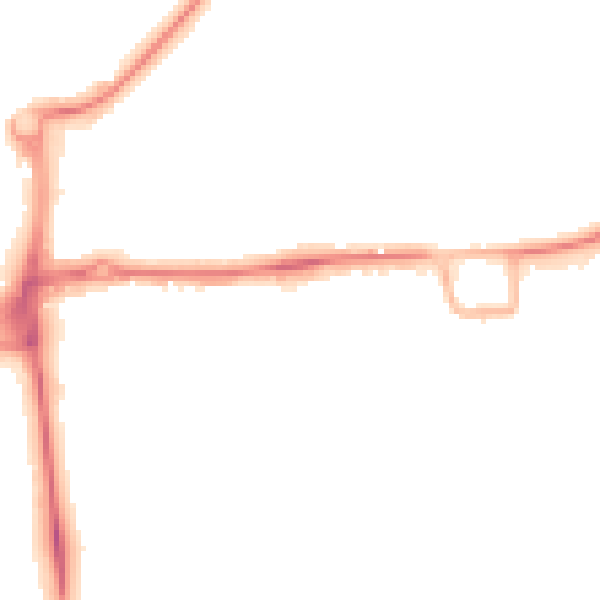 Night-time road noise heatmap for RH10 1AH