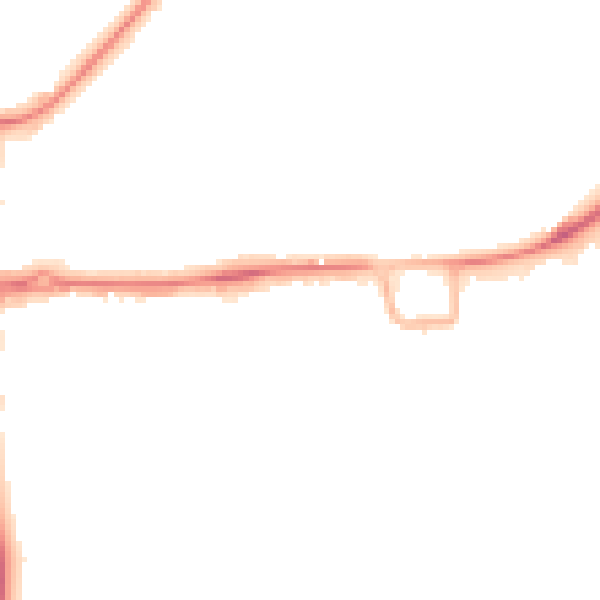 Night-time road noise heatmap for RH10 1AJ