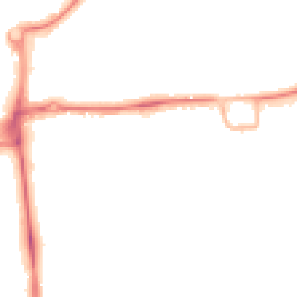 Night-time road noise heatmap for RH10 1AP