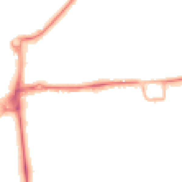 Night-time road noise heatmap for RH10 1AY