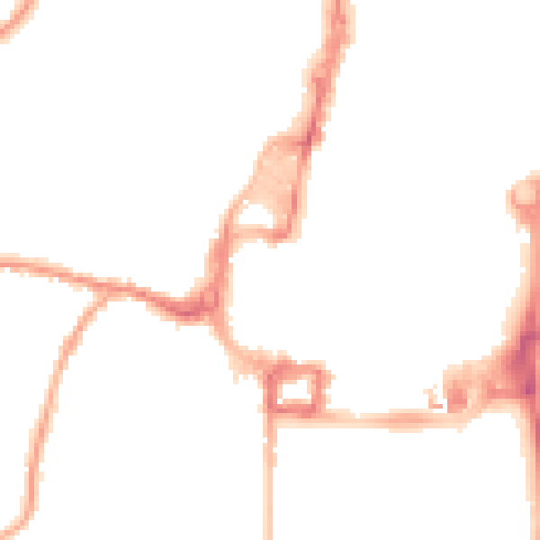 Night-time road noise heatmap for RH10 1BU