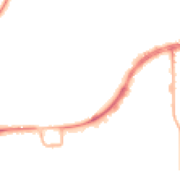 Night-time road noise heatmap for RH10 1BY