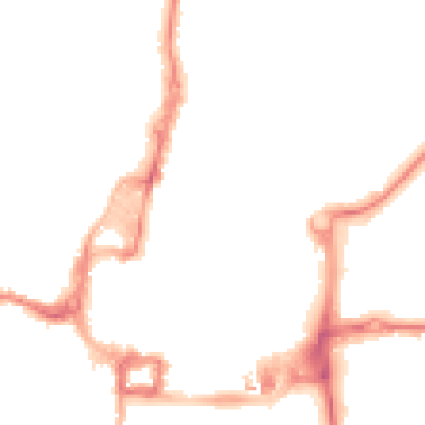 Night-time road noise heatmap for RH10 1DJ