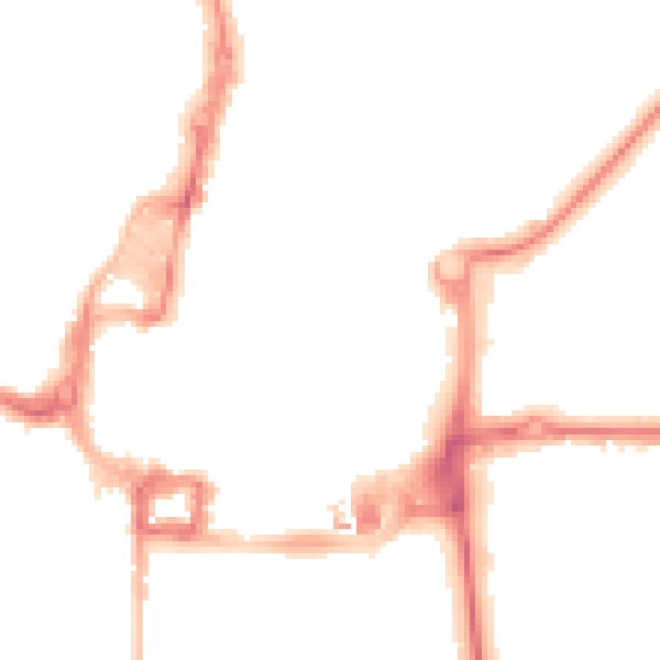 Night-time road noise heatmap for RH10 1EB