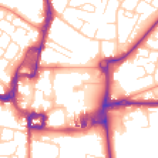 Daytime road noise heatmap for RH10 1EF