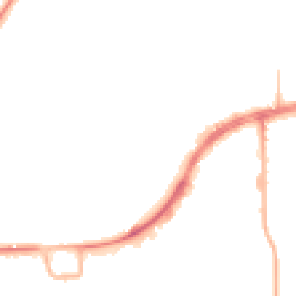 Night-time road noise heatmap for RH10 1EL