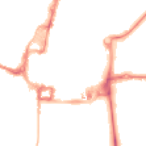Night-time road noise heatmap for RH10 1ES