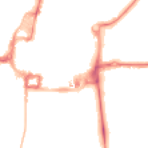Night-time road noise heatmap for RH10 1FD