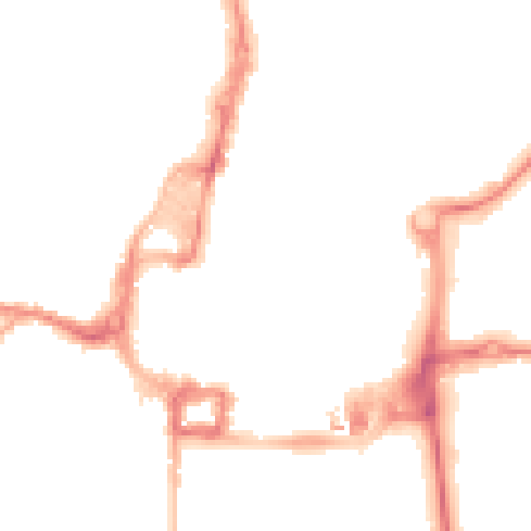 Night-time road noise heatmap for RH10 1FR