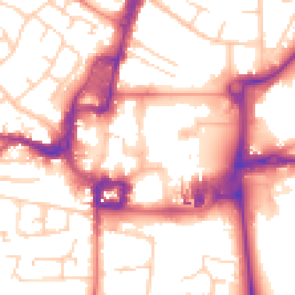 Daytime road noise heatmap for RH10 1HD