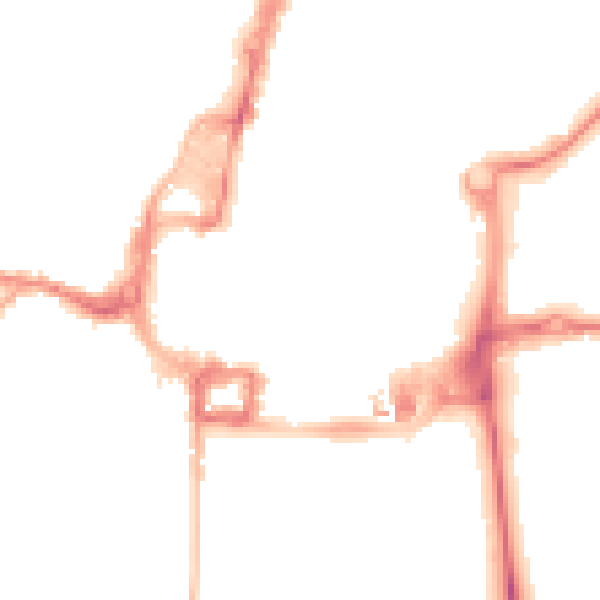 Night-time road noise heatmap for RH10 1HD