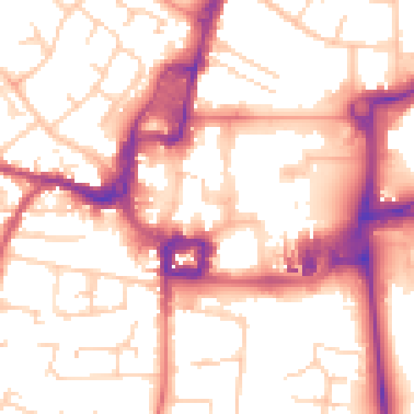 Daytime road noise heatmap for RH10 1HE