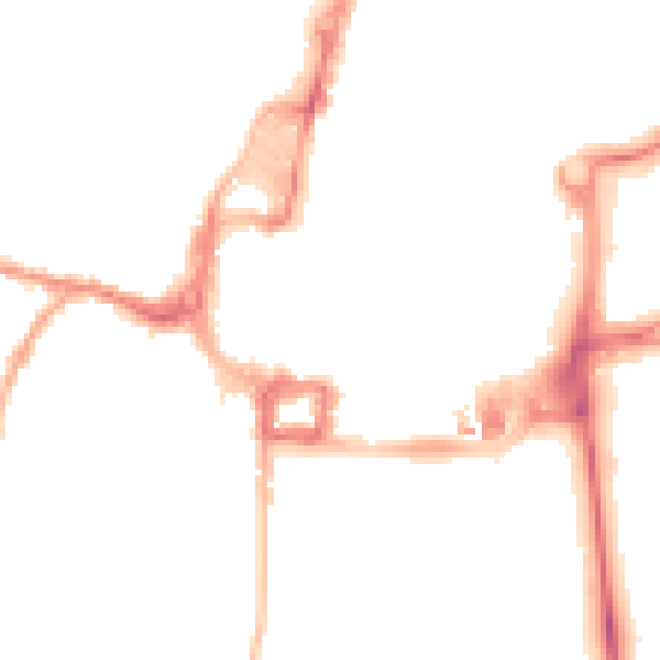 Night-time road noise heatmap for RH10 1HE