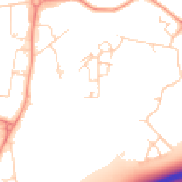 Daytime road noise heatmap for RH10 2AA