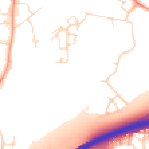 Daytime road noise heatmap for RH10 2AH