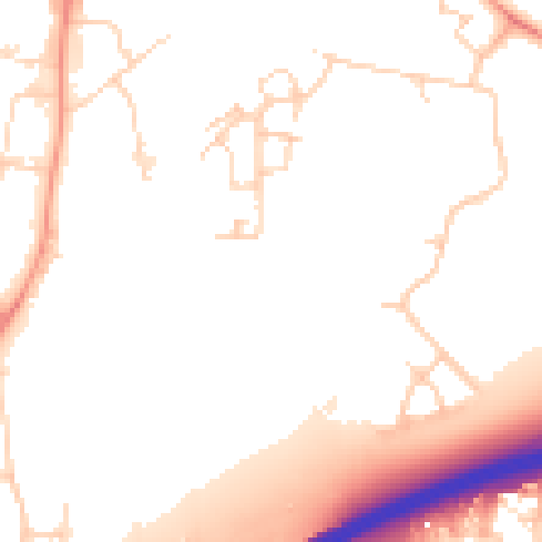 Daytime road noise heatmap for RH10 2AP