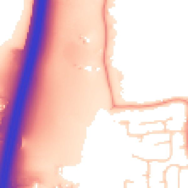 Daytime road noise heatmap for RH10 2AW