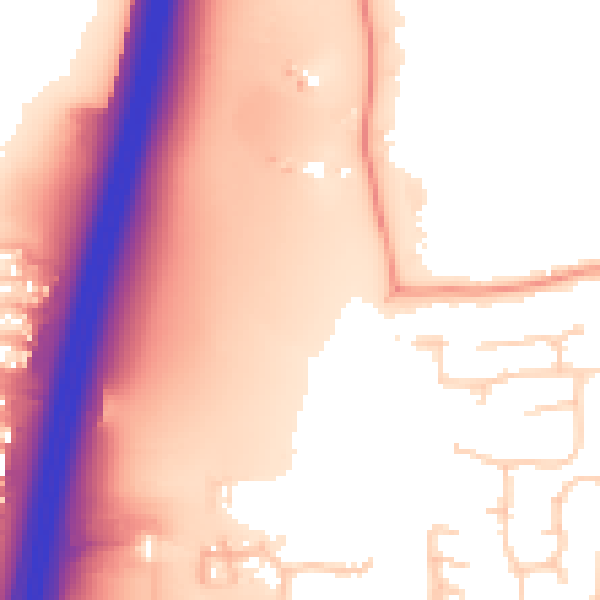 Daytime road noise heatmap for RH10 2AY