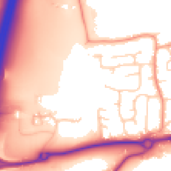 Daytime road noise heatmap for RH10 2BD