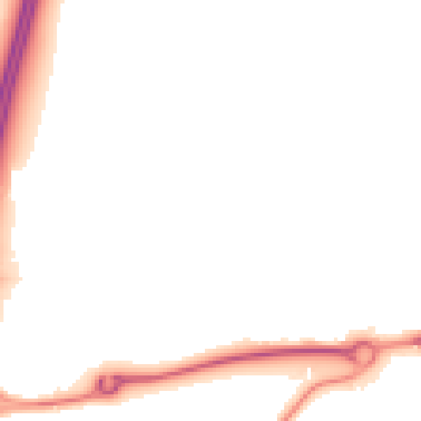 Night-time road noise heatmap for RH10 2BD