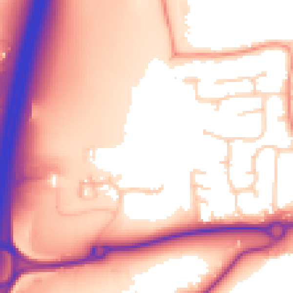 Daytime road noise heatmap for RH10 2BE