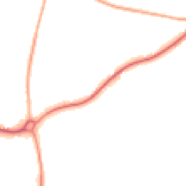 Night-time road noise heatmap for RH10 3EB