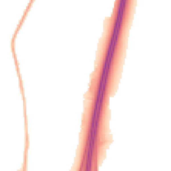 Night-time road noise heatmap for RH10 3GT