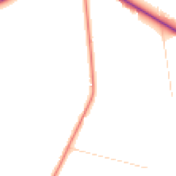 Daytime road noise heatmap for RH10 3JD