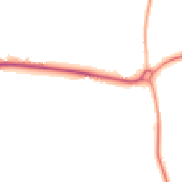 Night-time road noise heatmap for RH10 3LF