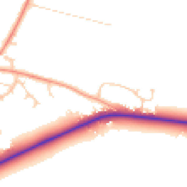 Daytime road noise heatmap for RH10 3LH