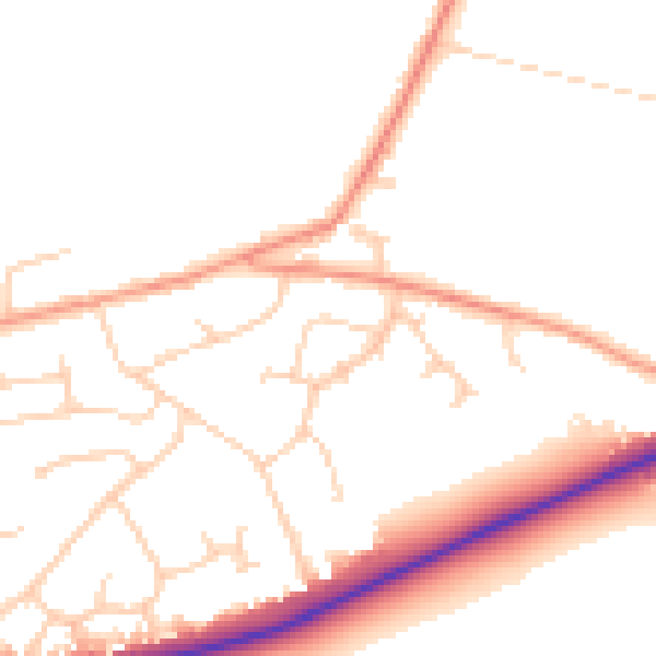 Daytime road noise heatmap for RH10 3LT