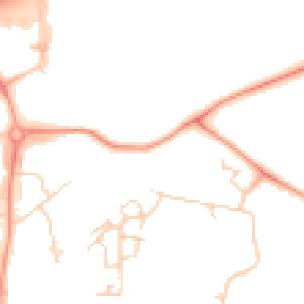Daytime road noise heatmap for RH10 3NR